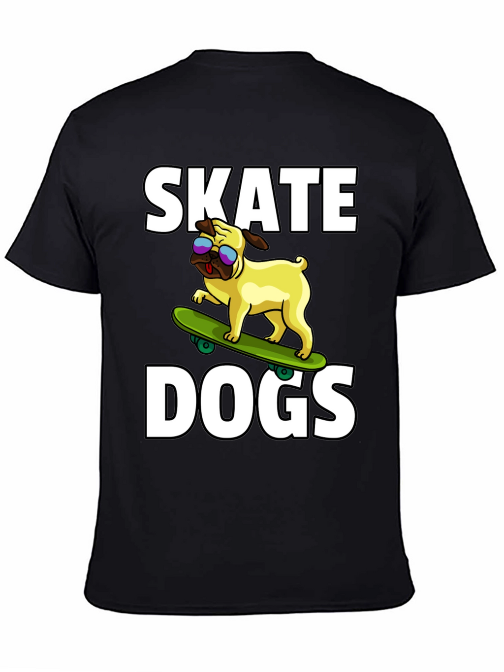 Skate Dogs Graphic Tee - Black Cotton T-Shirt