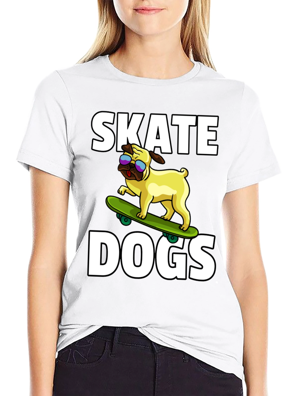 Skate Dogs Graphic Tee - Black Cotton T-Shirt