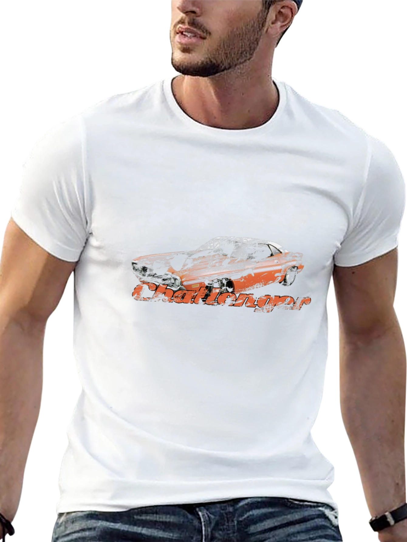 Vintage Challenger Car Graphic T-Shirt