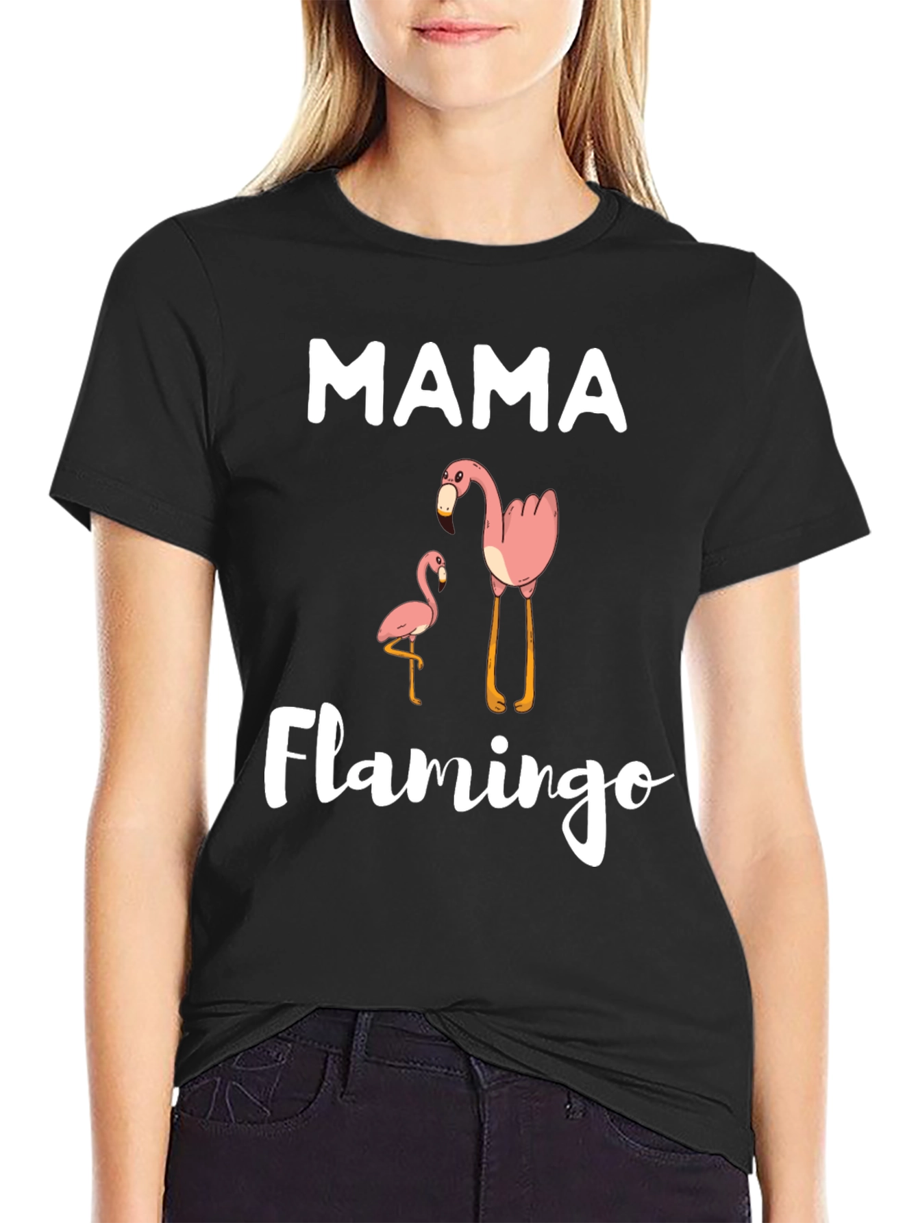 Mama Flamingo Graphic T-Shirt