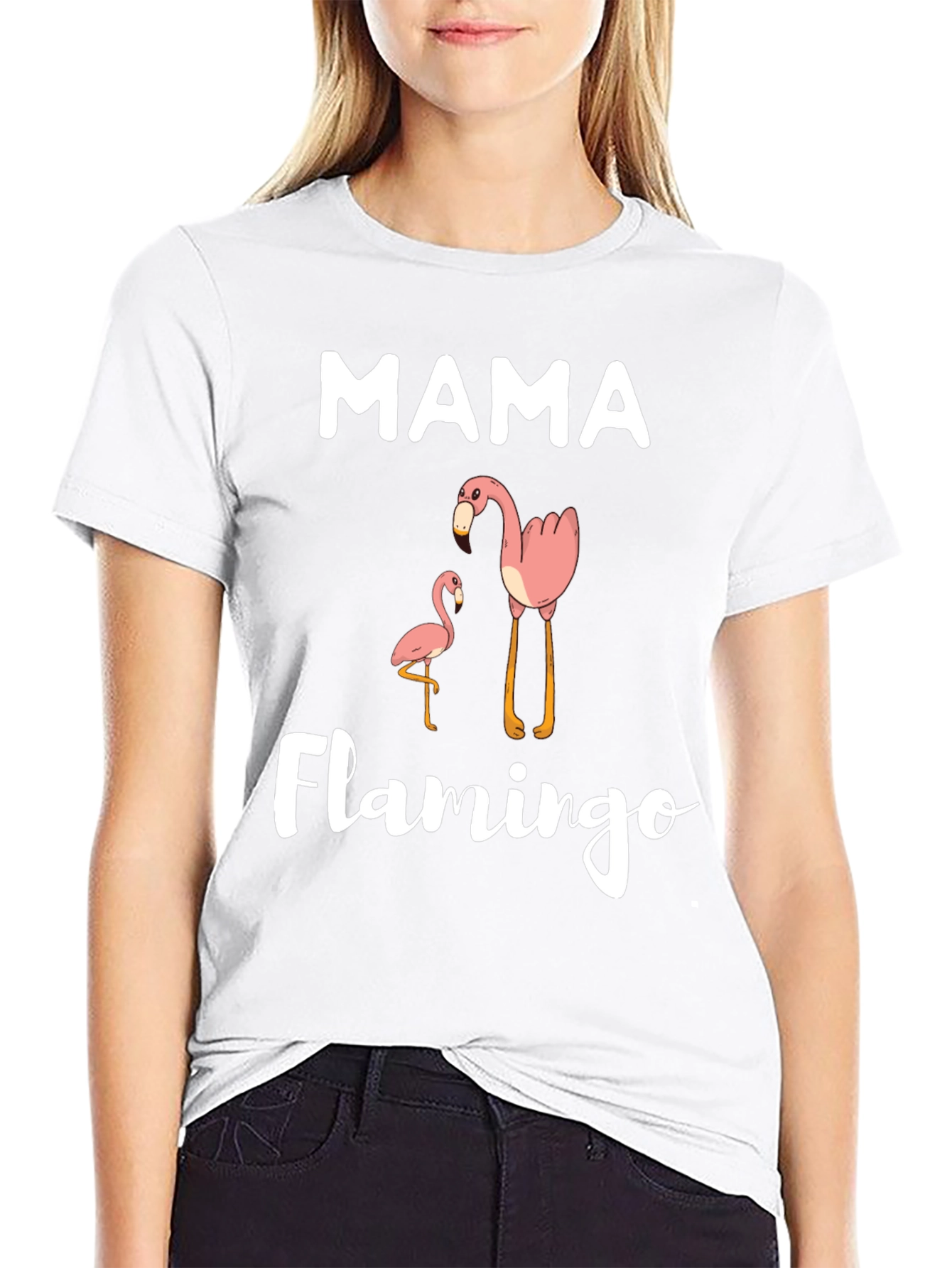 Mama Flamingo Graphic T-Shirt