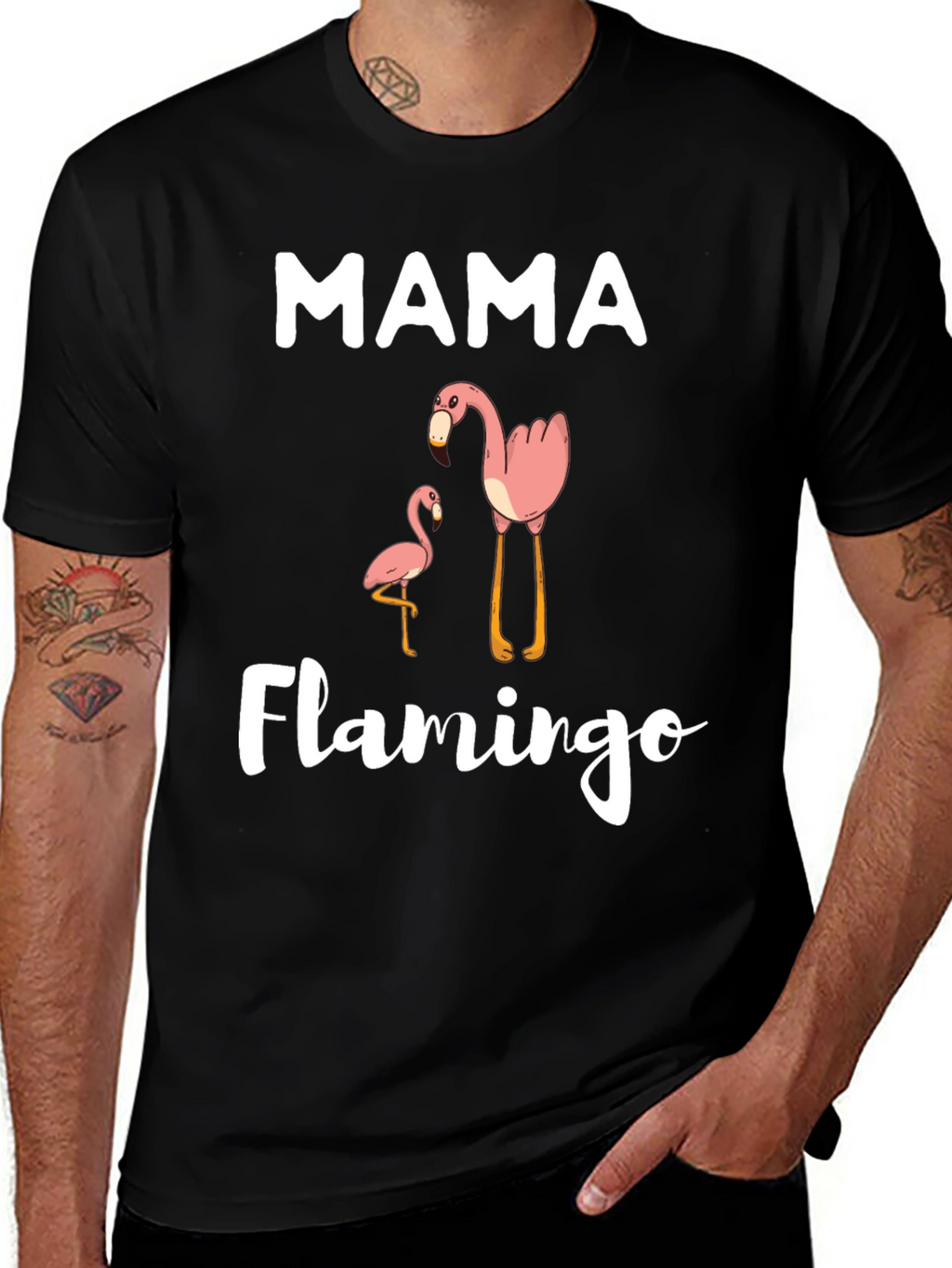 Mama Flamingo Graphic T-Shirt