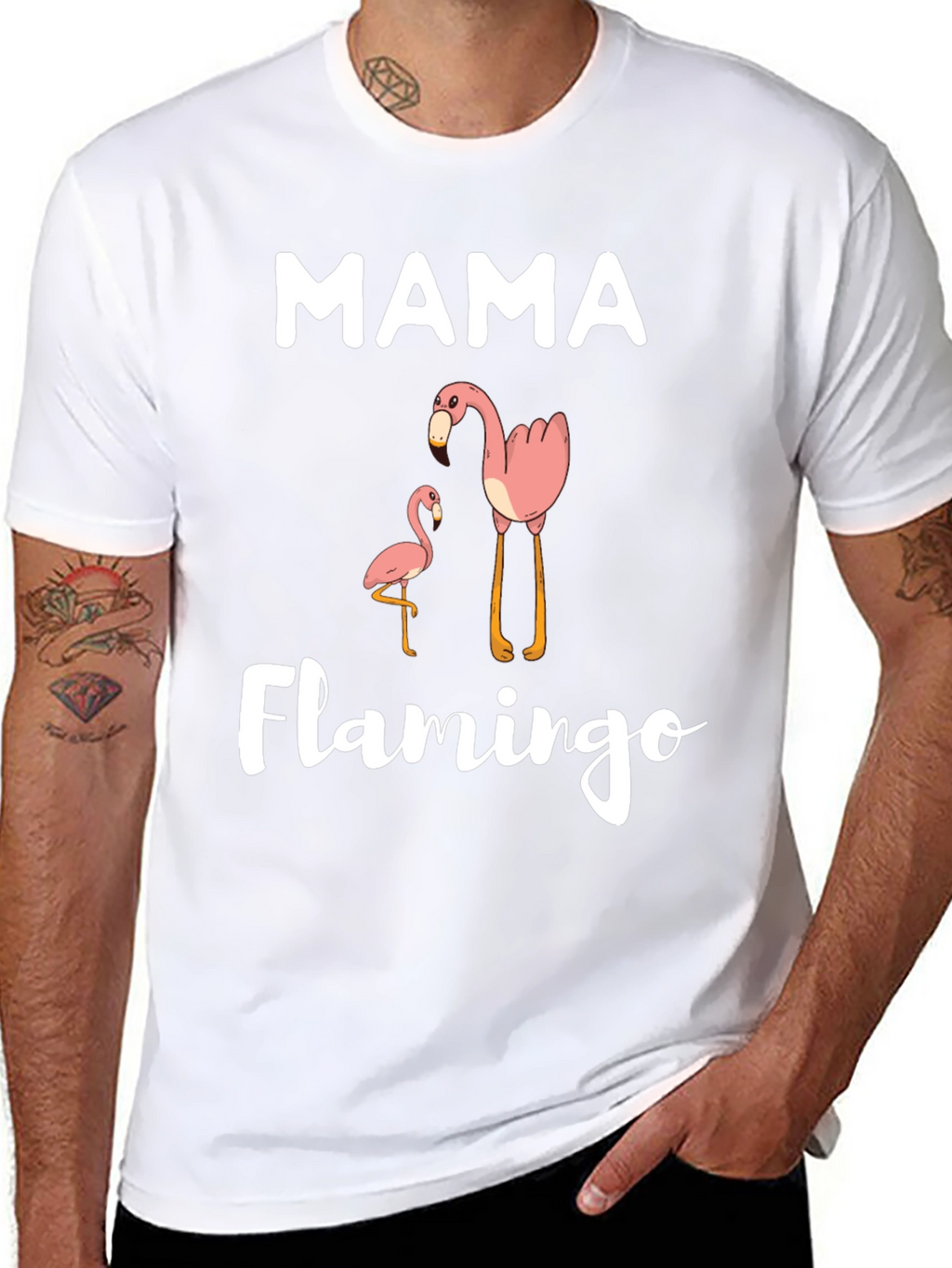 Mama Flamingo Graphic T-Shirt