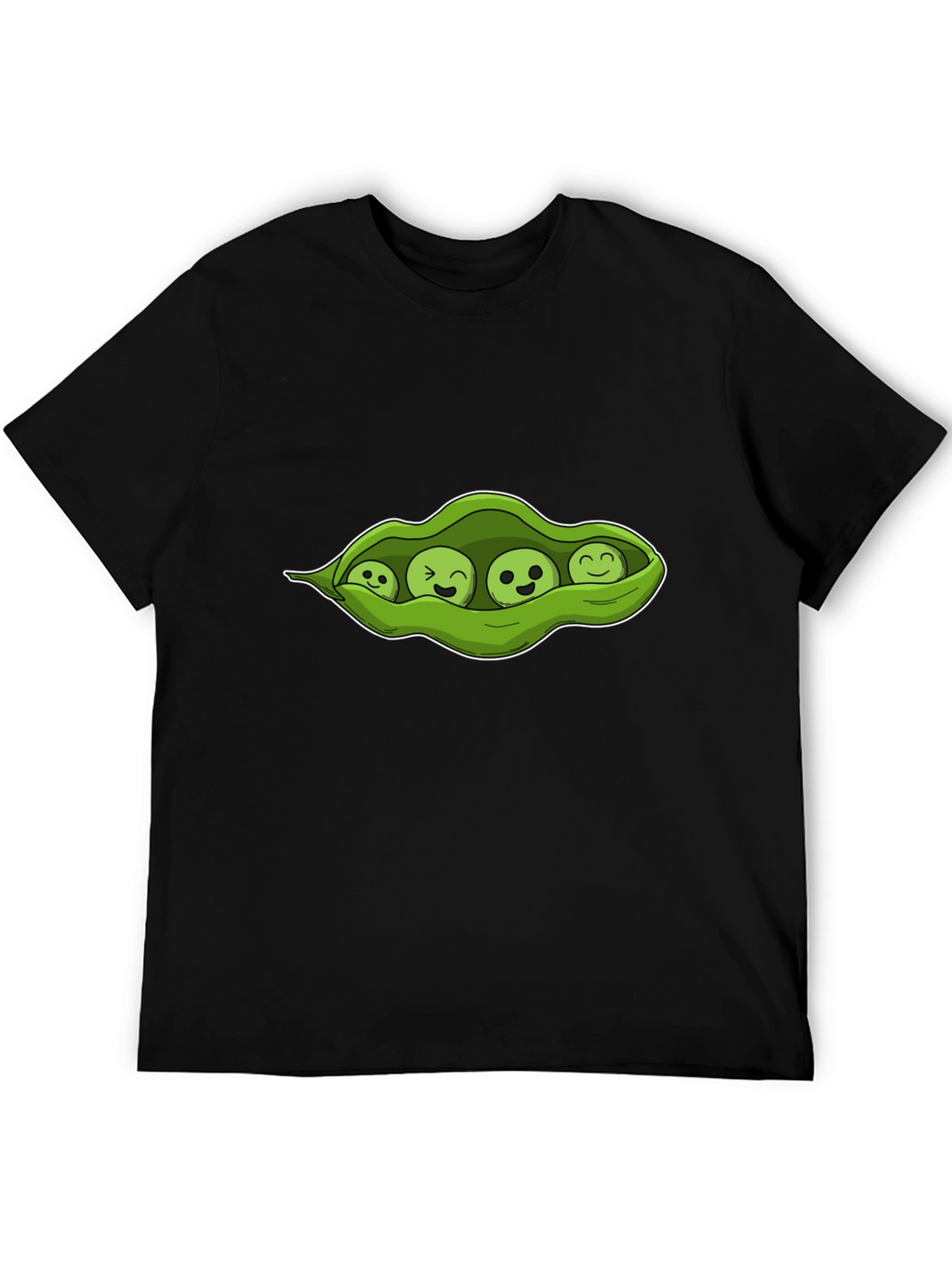 Four Peas in a Pod Black T-Shirt