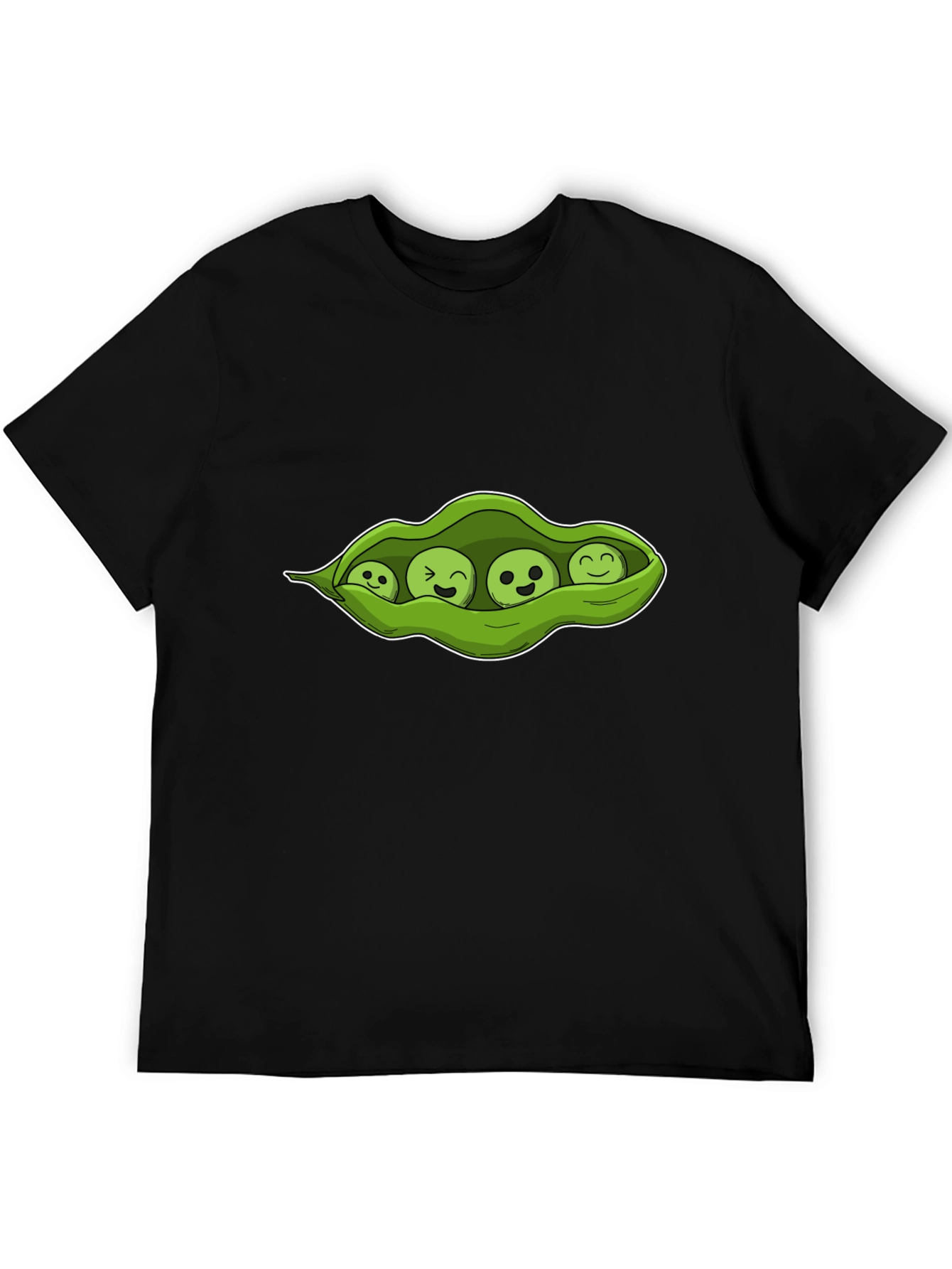 Four Peas in a Pod Black T-Shirt