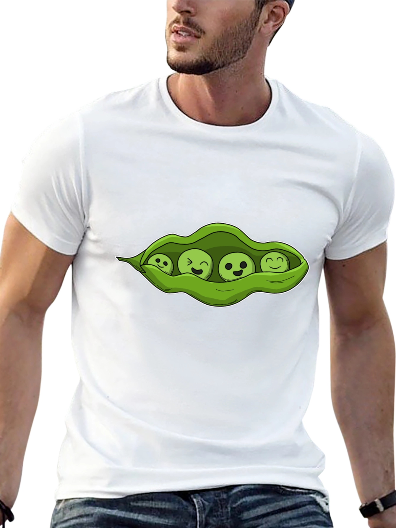 Four Peas in a Pod Black T-Shirt