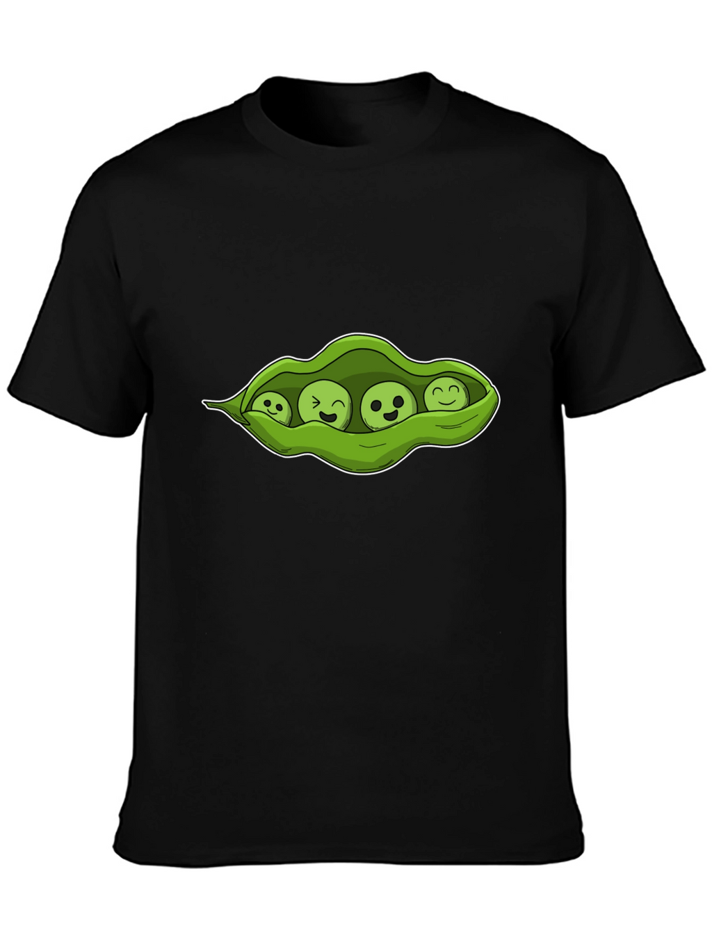 Four Peas in a Pod Black T-Shirt
