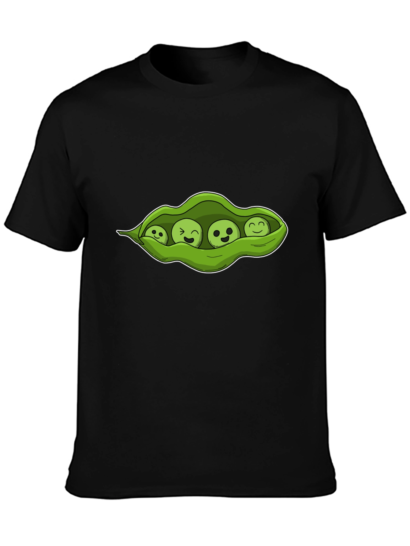 Four Peas in a Pod Black T-Shirt