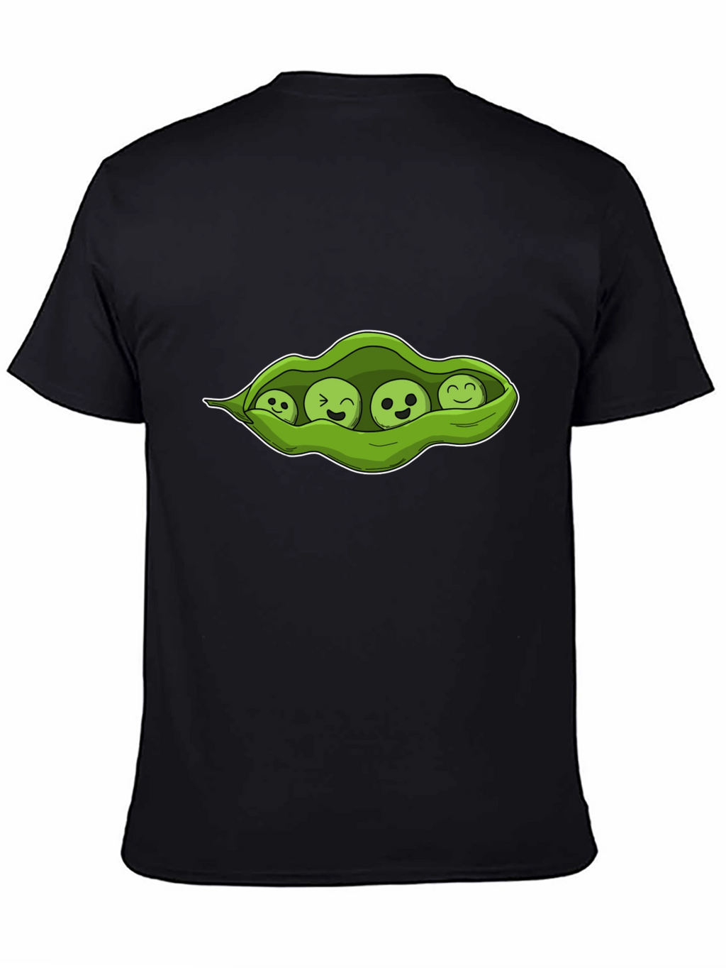 Four Peas in a Pod Black T-Shirt