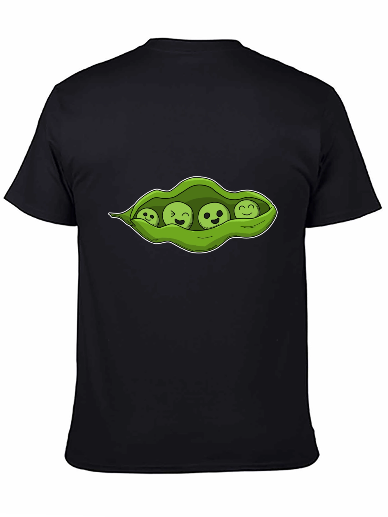 Four Peas in a Pod Black T-Shirt