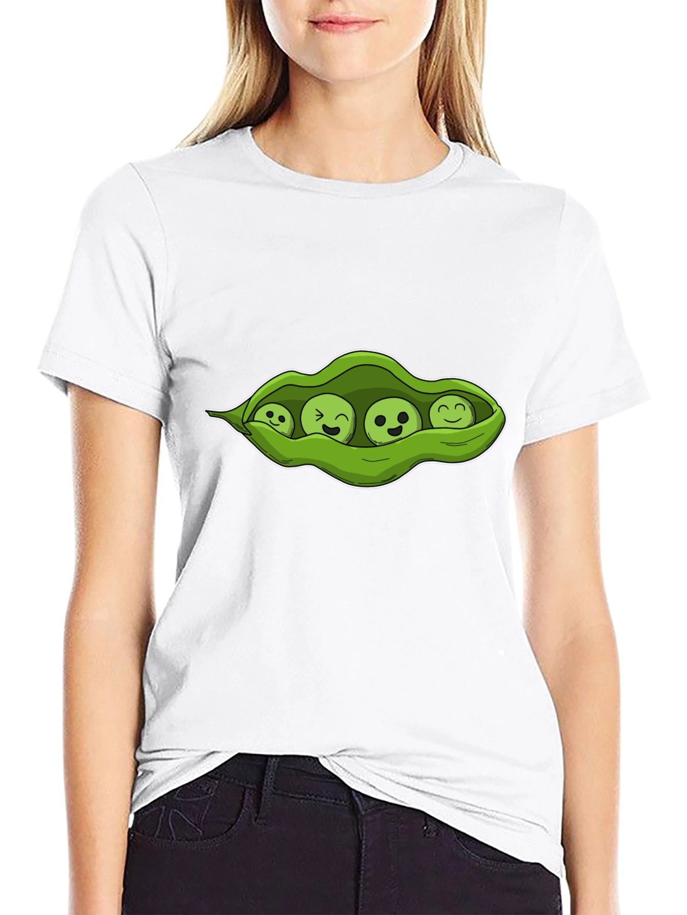 Four Peas in a Pod Black T-Shirt