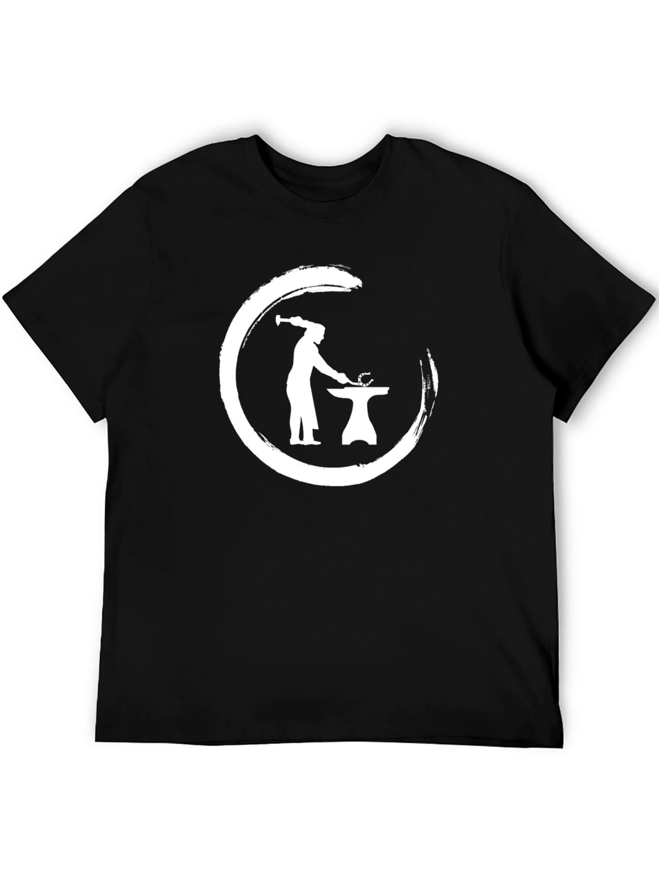 Blacksmith Circle Graphic Tee - Black Cotton T-Shirt