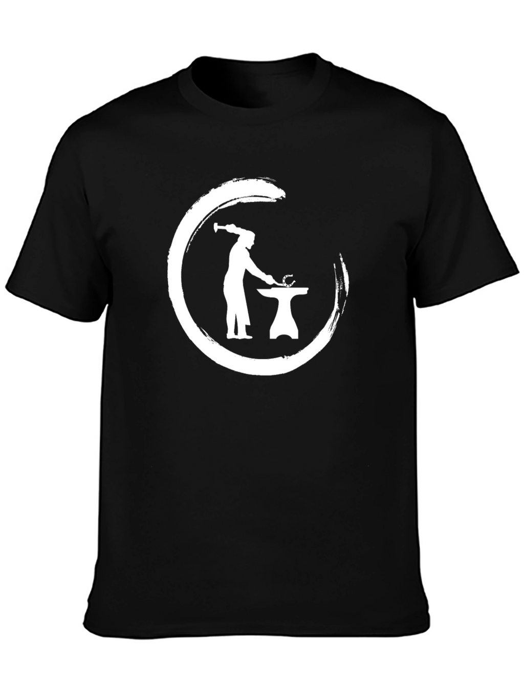Blacksmith Circle Graphic Tee - Black Cotton T-Shirt