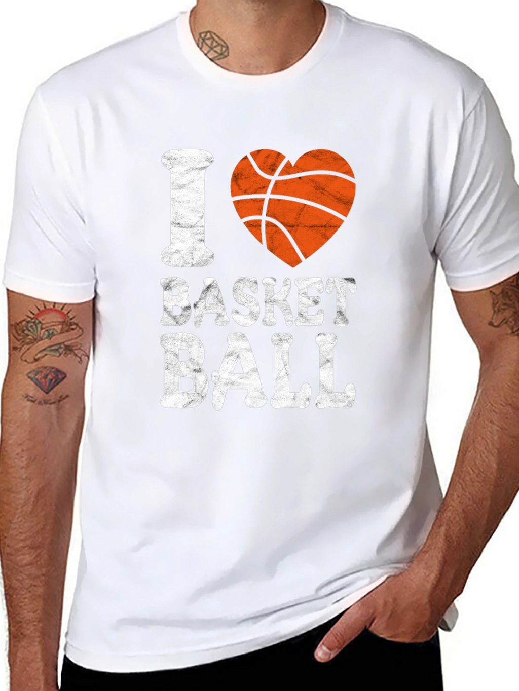 I Heart Basketball Graphic Tee