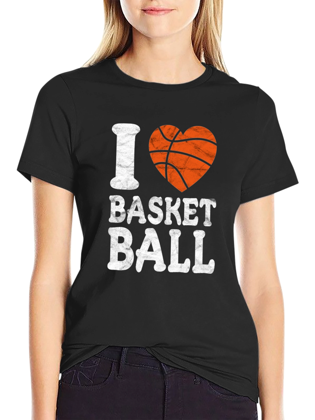 I Heart Basketball Graphic Tee