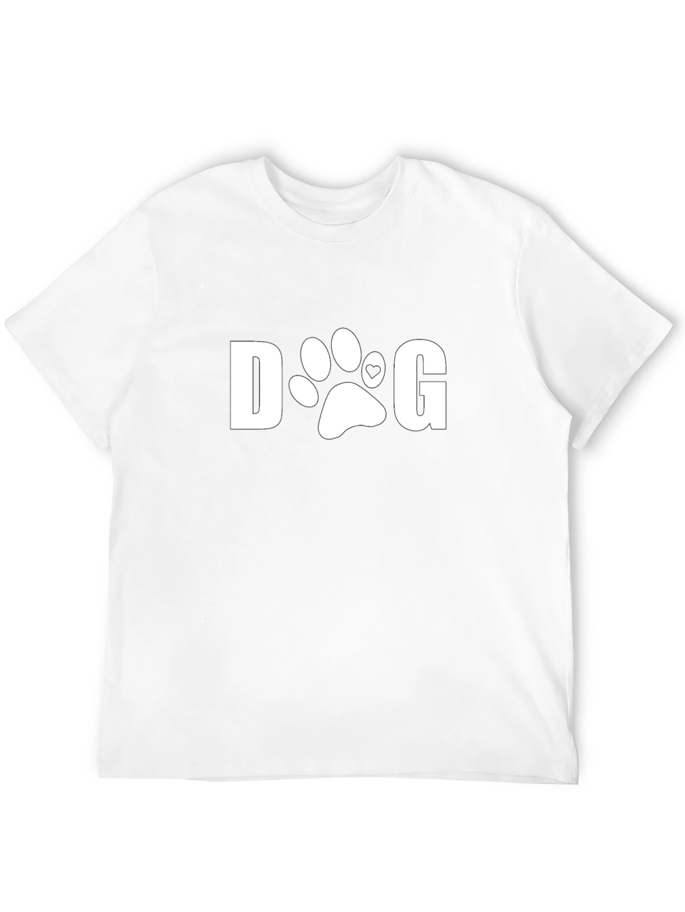 DOG Paw Print T-Shirt - Black