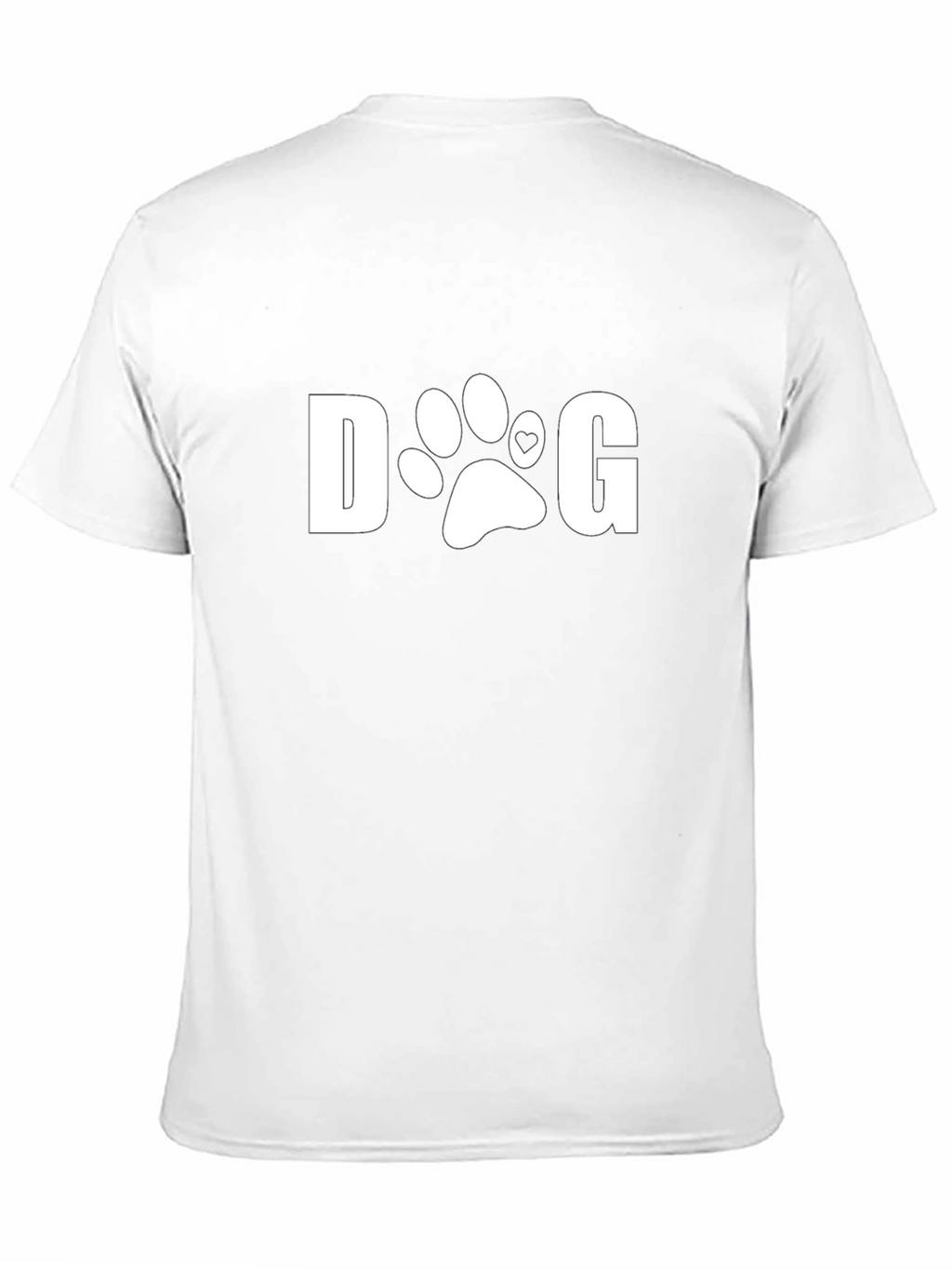 DOG Paw Print T-Shirt - Black