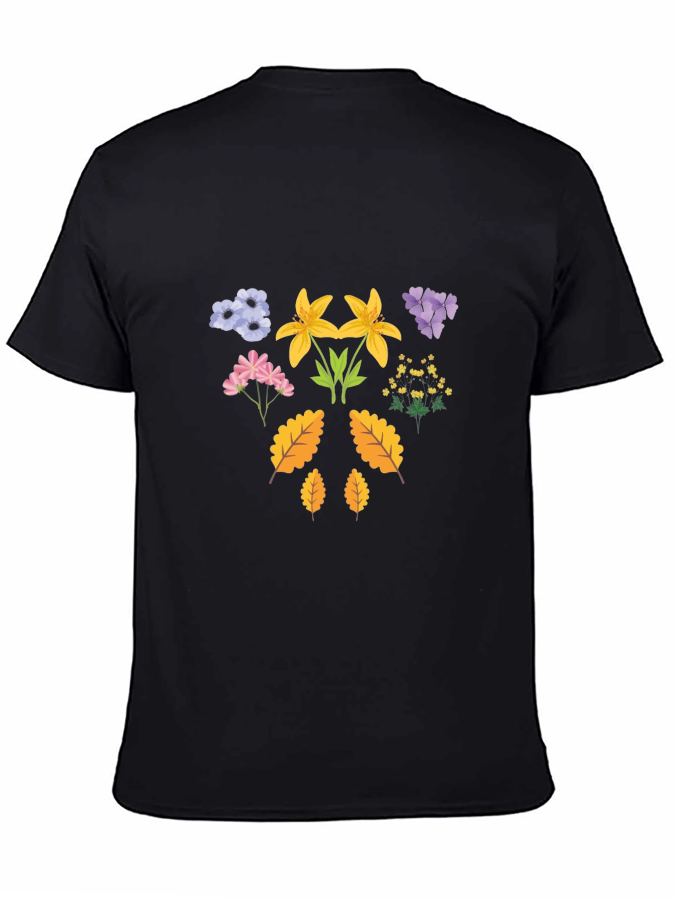 Floral Print T-Shirt - Botanical Design