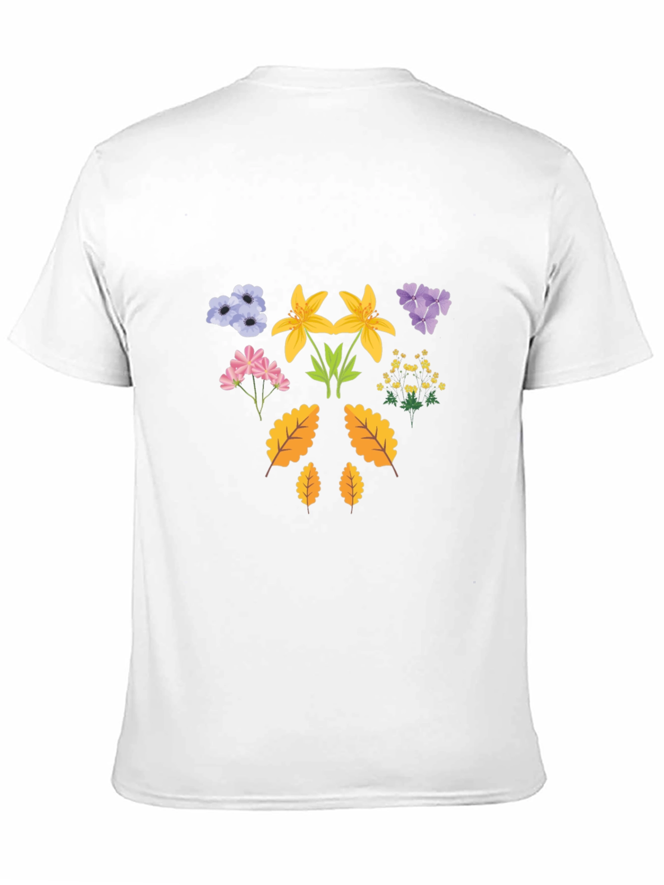 Floral Print T-Shirt - Botanical Design