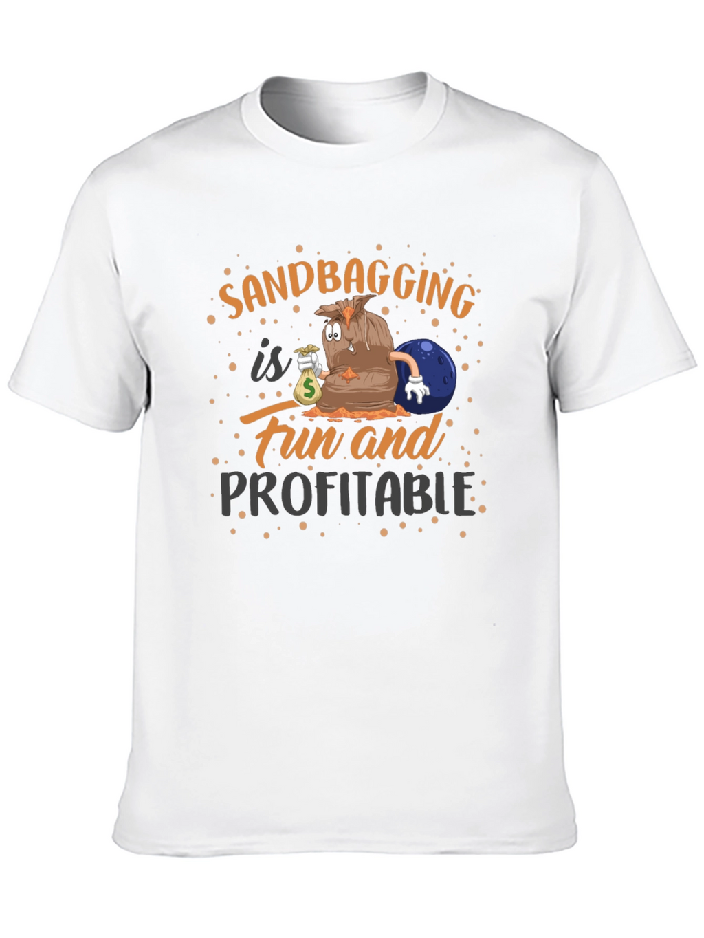 Sandbagging Fun & Profitable Black Graphic T-Shirt