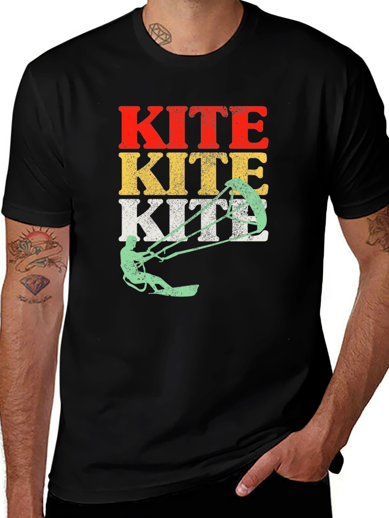 Kiteboarding T-Shirt - Vintage Style Kitesurfing Tee