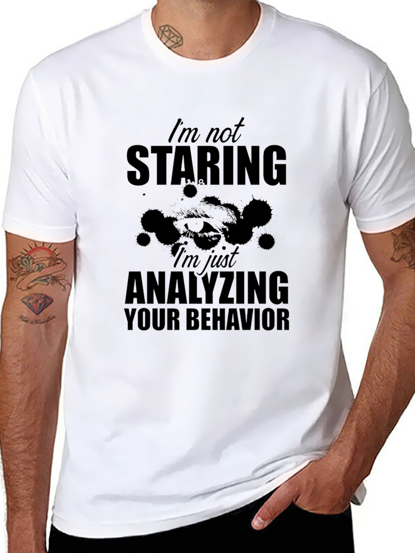 Analyzing Behavior Graphic Tee - Black Cotton Shirt