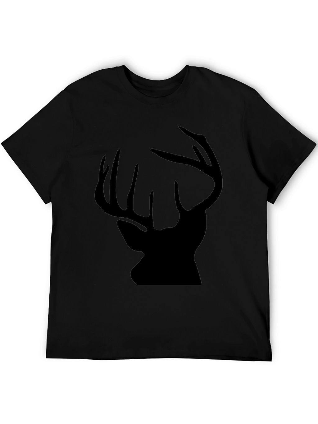 Black Deer Silhouette Graphic Tee for Men