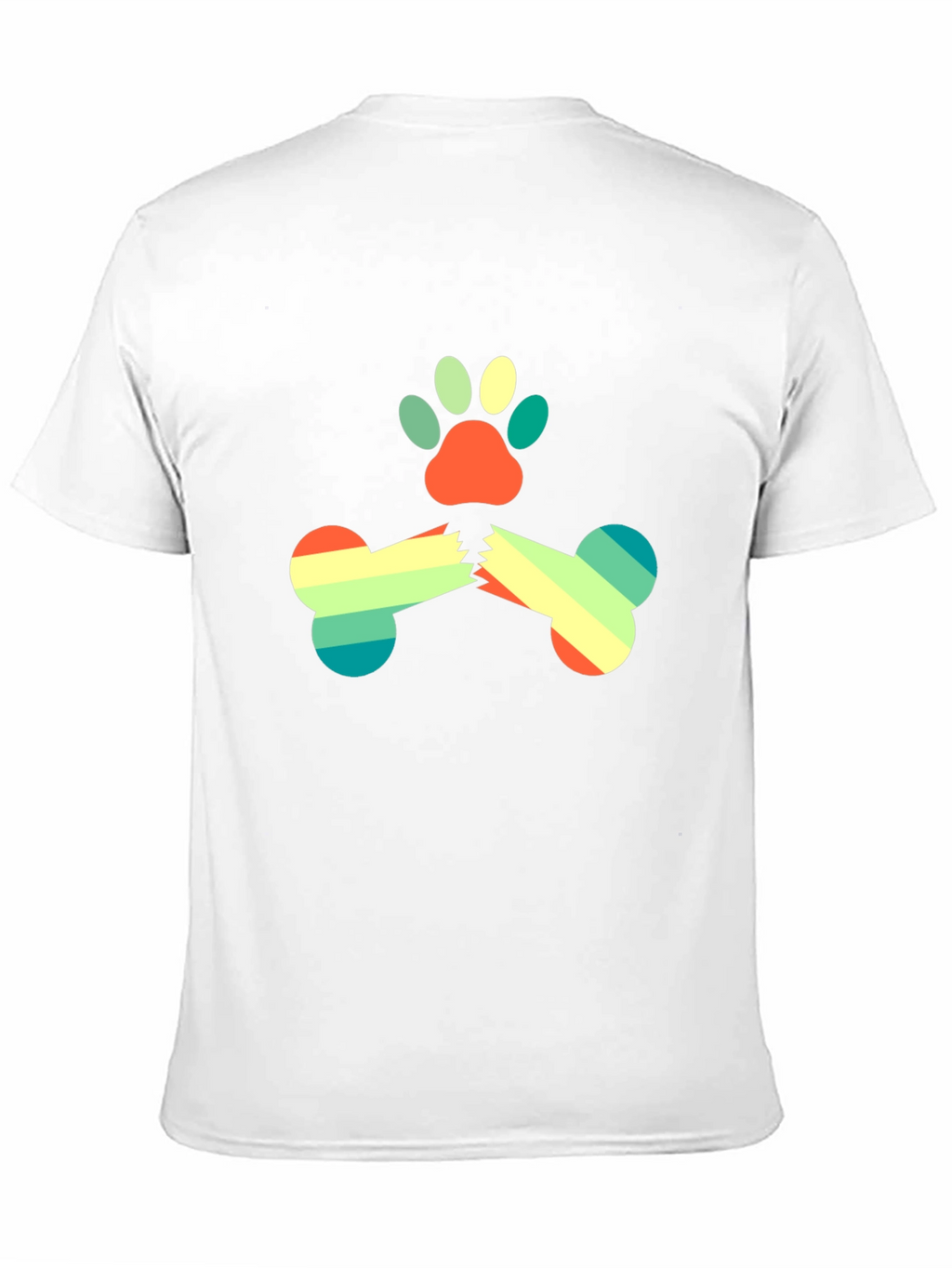 Retro Dog Paw & Bone Graphic Tee