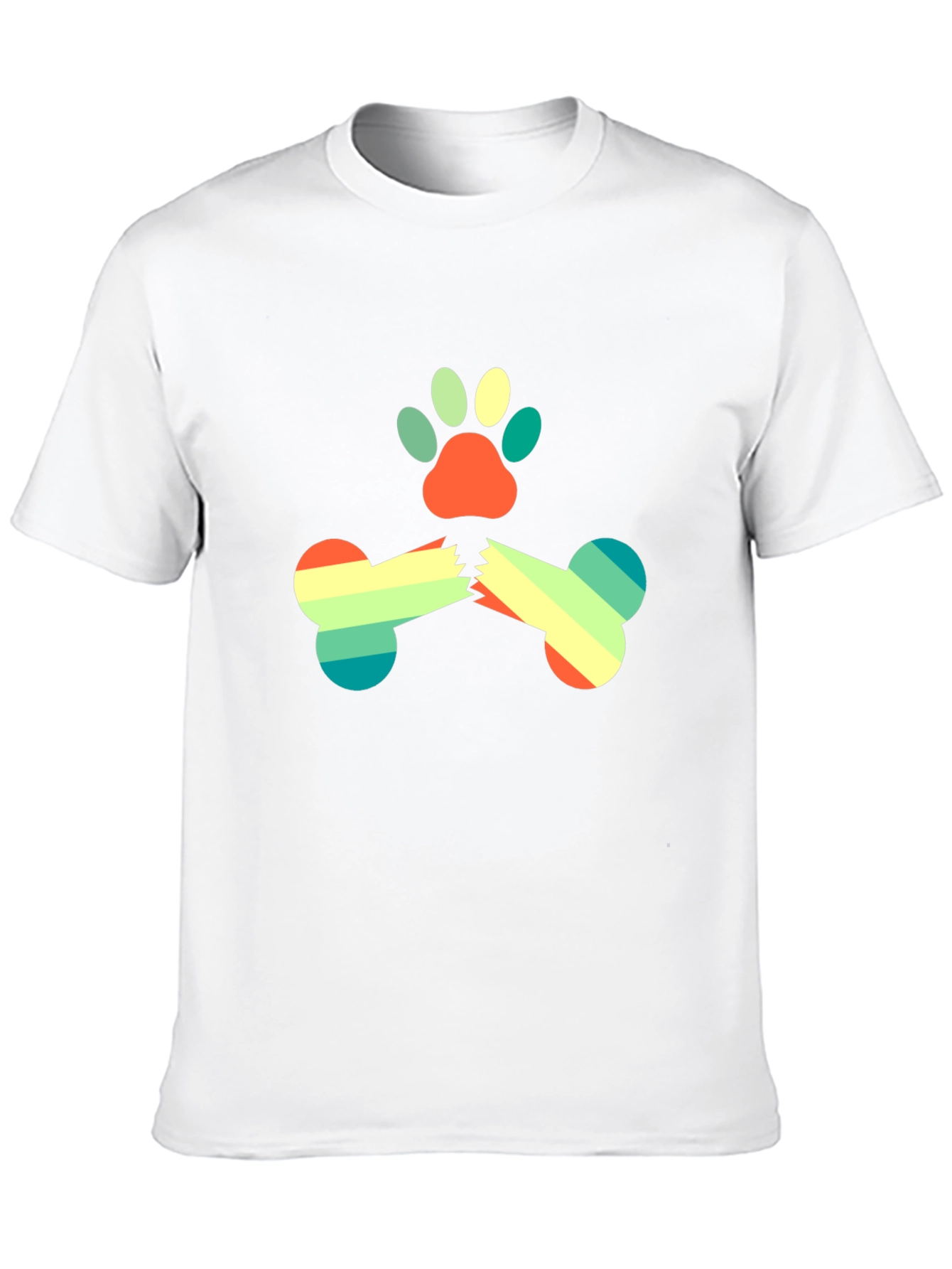 Retro Dog Paw & Bone Graphic Tee