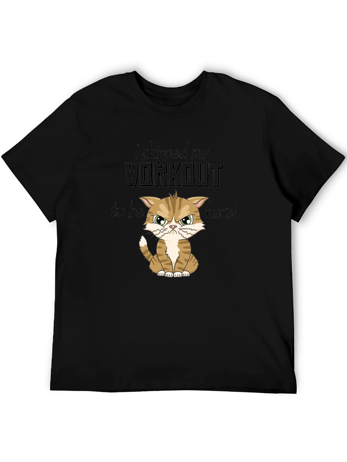 Skipped Workout Cat Graphic T-Shirt
