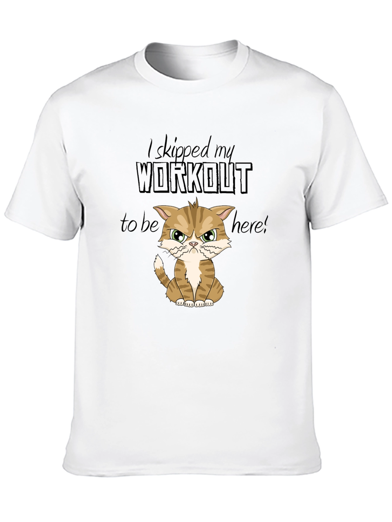 Skipped Workout Cat Graphic T-Shirt