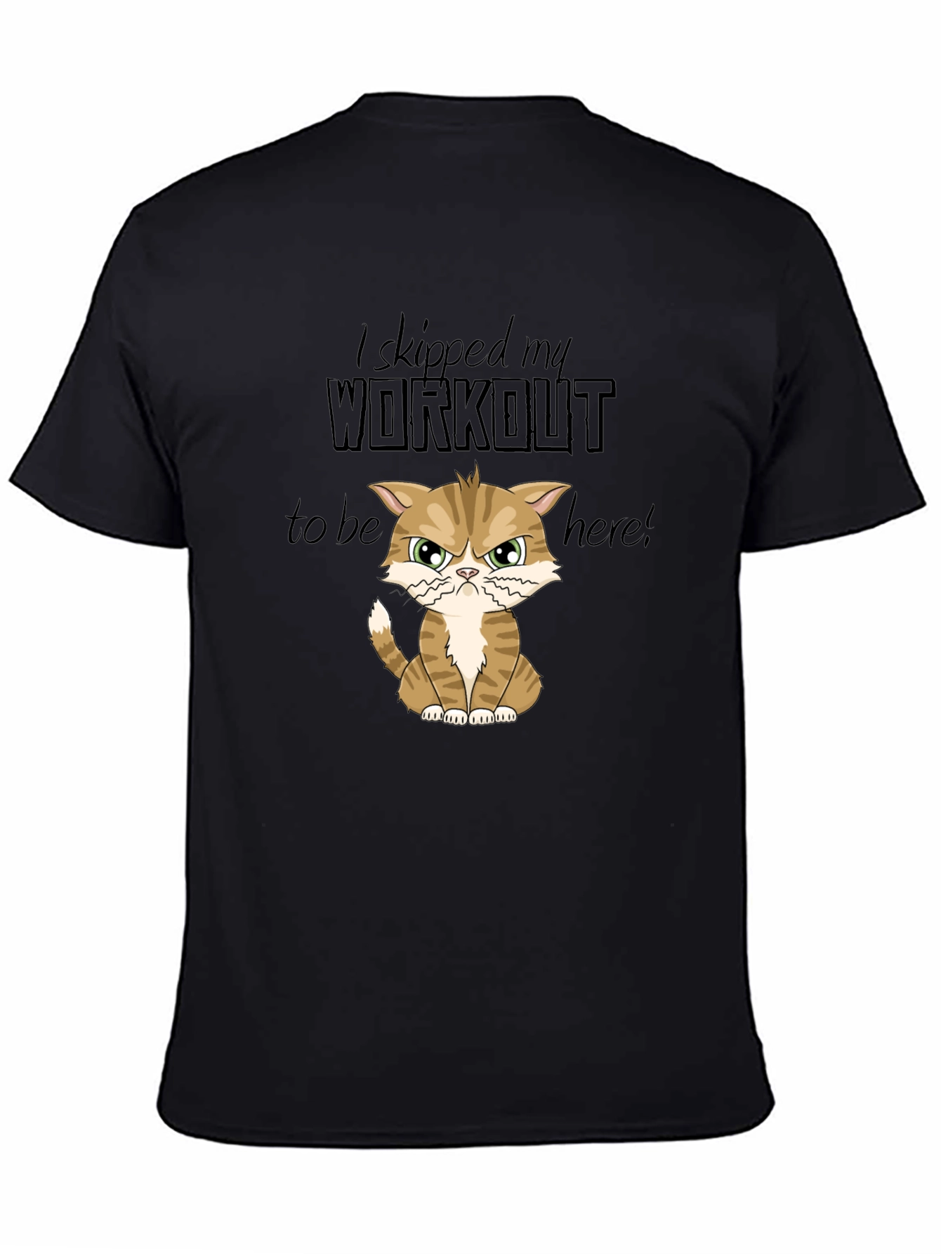 Skipped Workout Cat Graphic T-Shirt