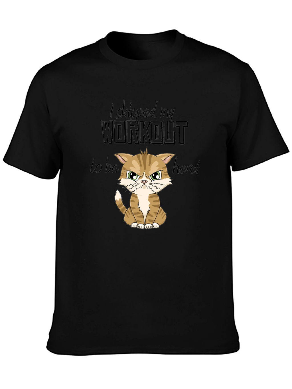 Skipped Workout Cat Graphic T-Shirt