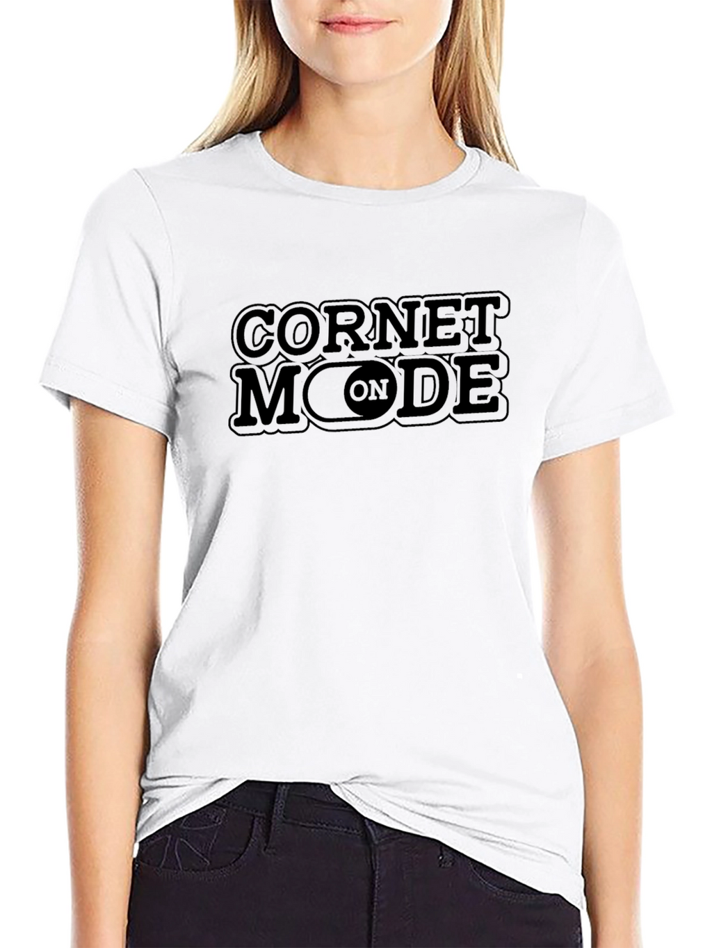 Cornet Mode On Black T-Shirt