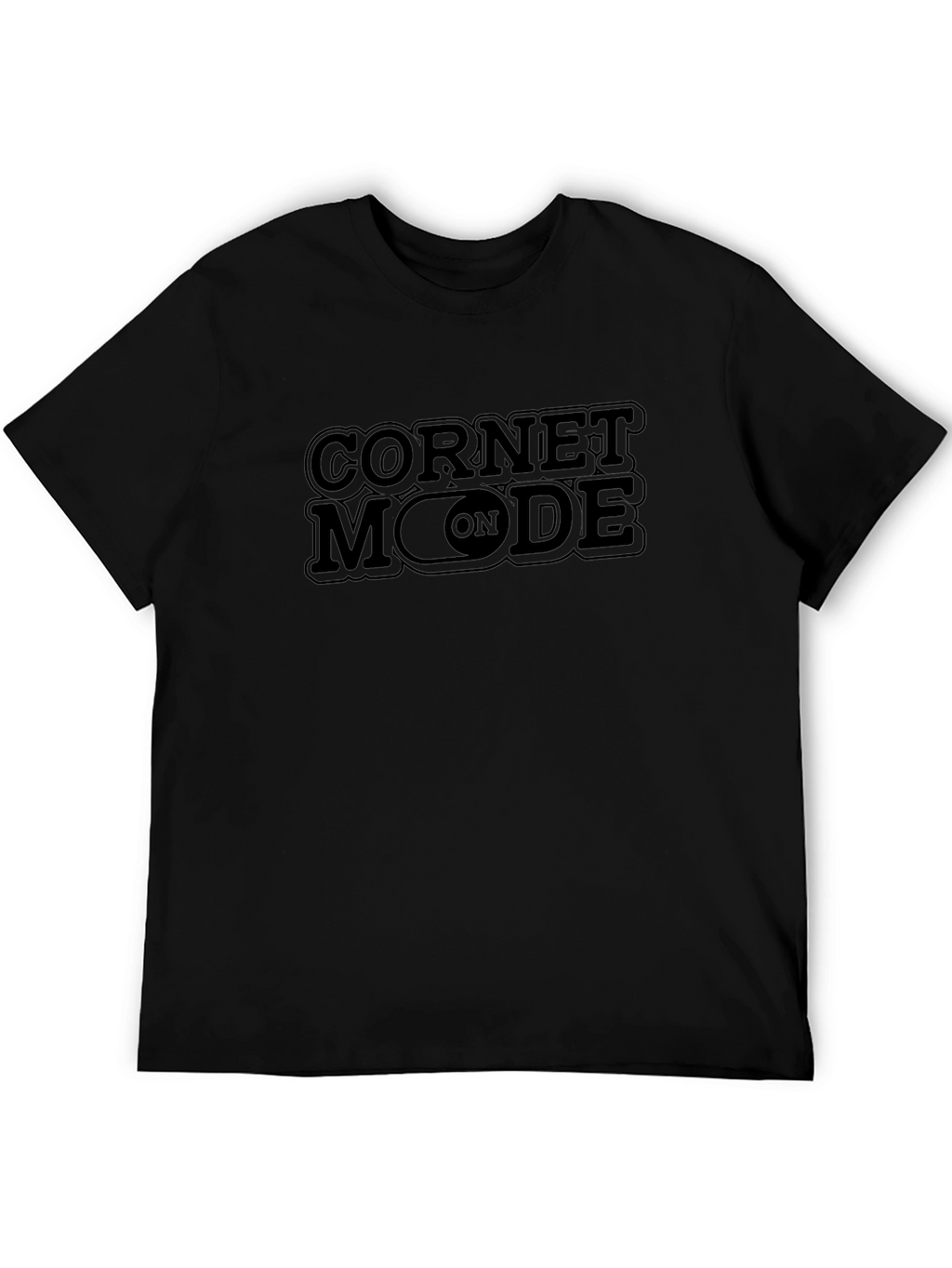 Cornet Mode On Black T-Shirt