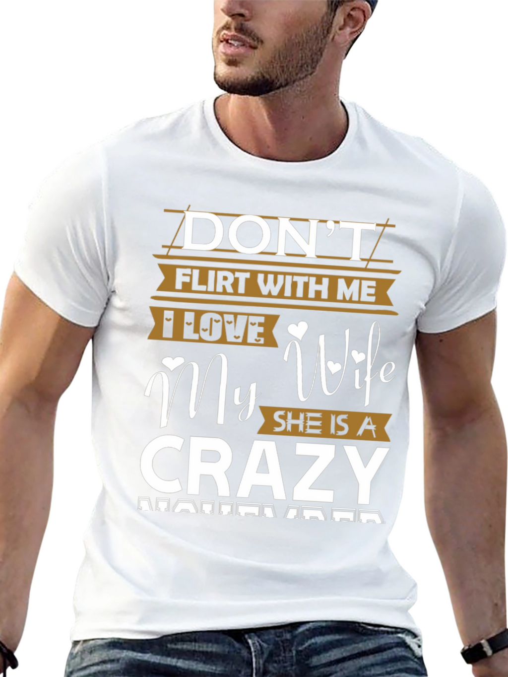 Dont Flirt with Me Crazy Wife Graphic Tee