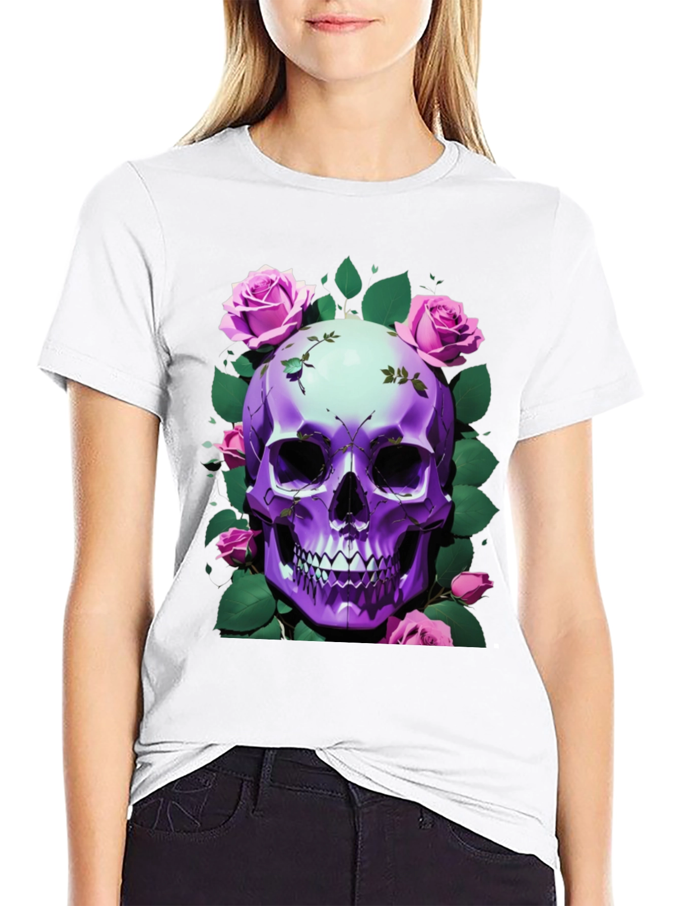 Skull and Roses Graphic Tee