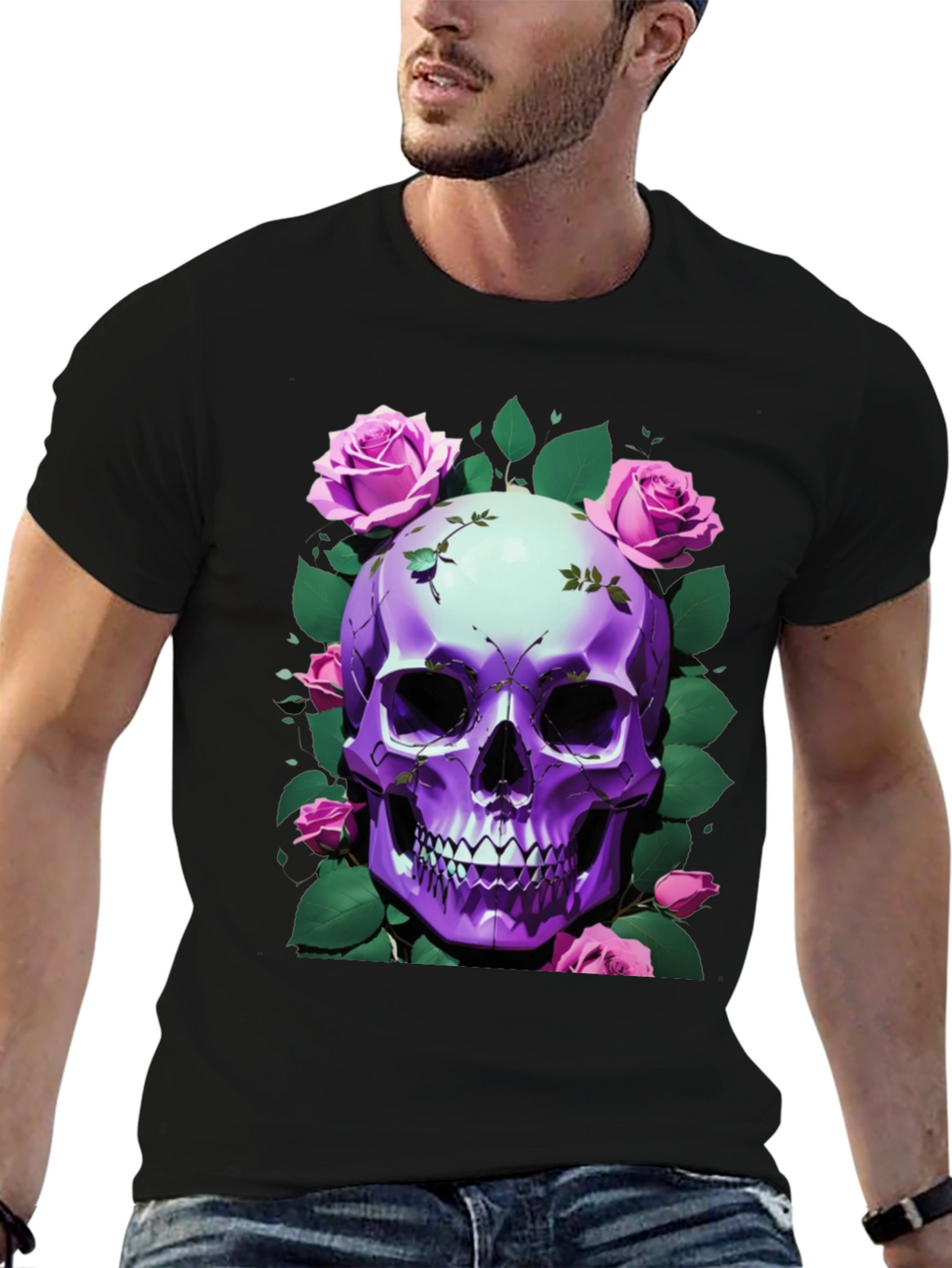 Skull and Roses Graphic Tee