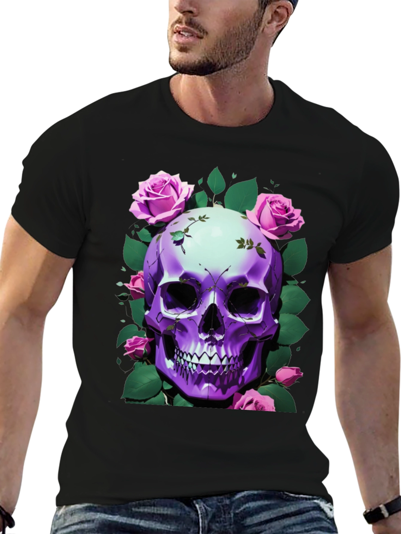 Skull and Roses Graphic Tee