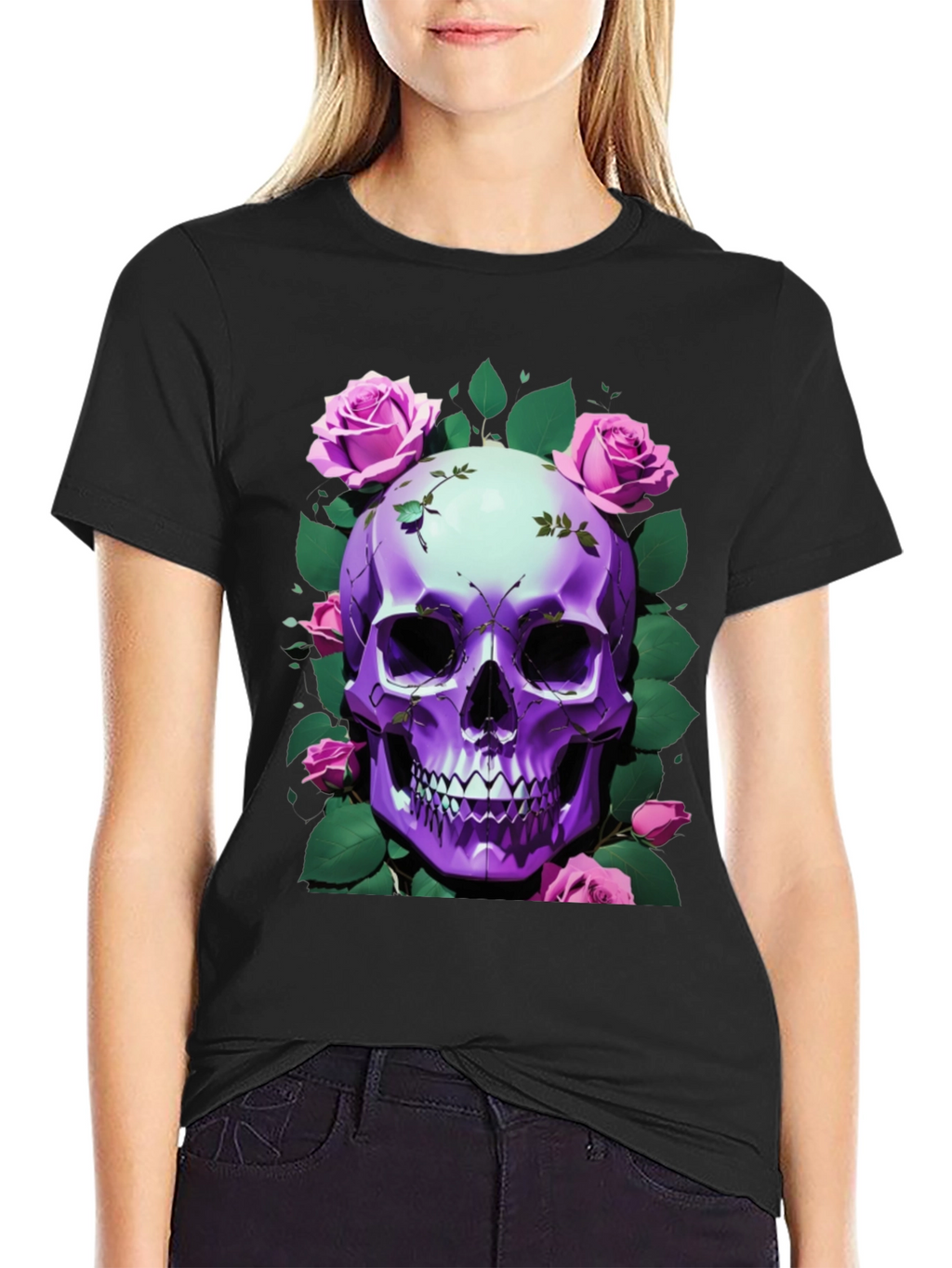 Skull and Roses Graphic Tee