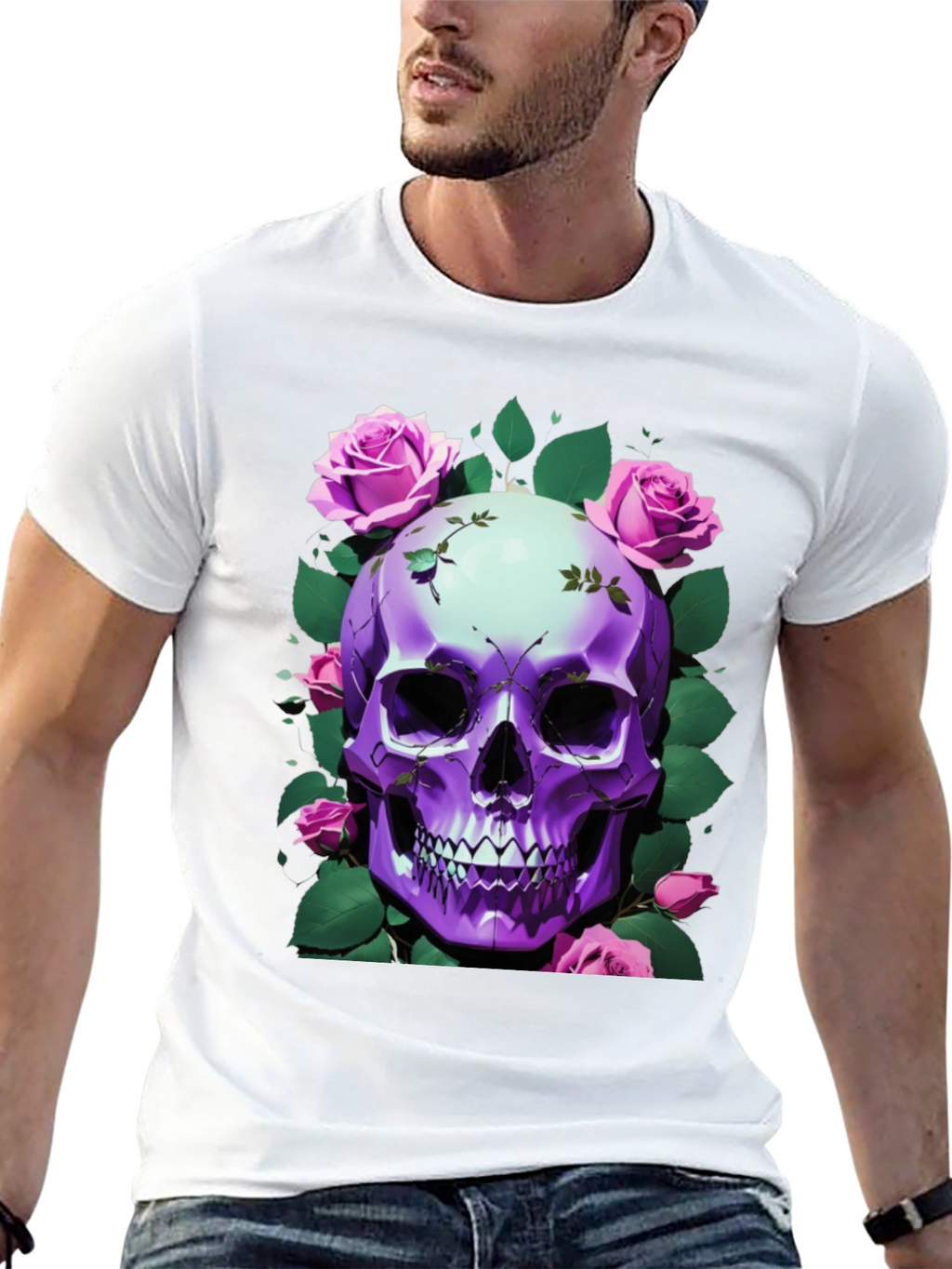 Skull and Roses Graphic Tee