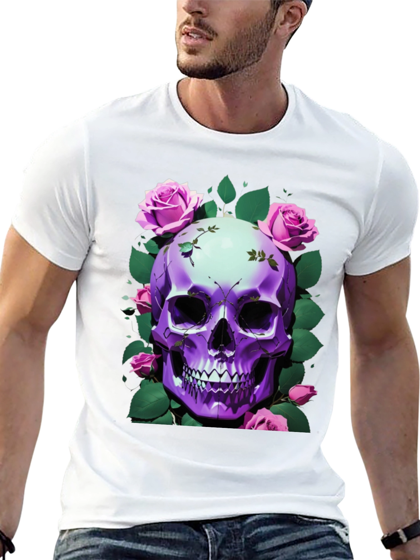 Skull and Roses Graphic Tee