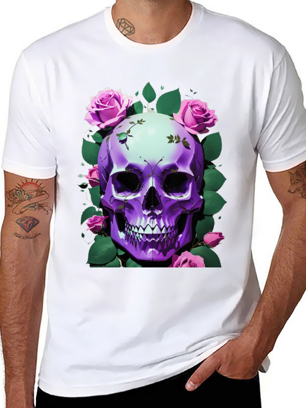 Skull and Roses Graphic Tee