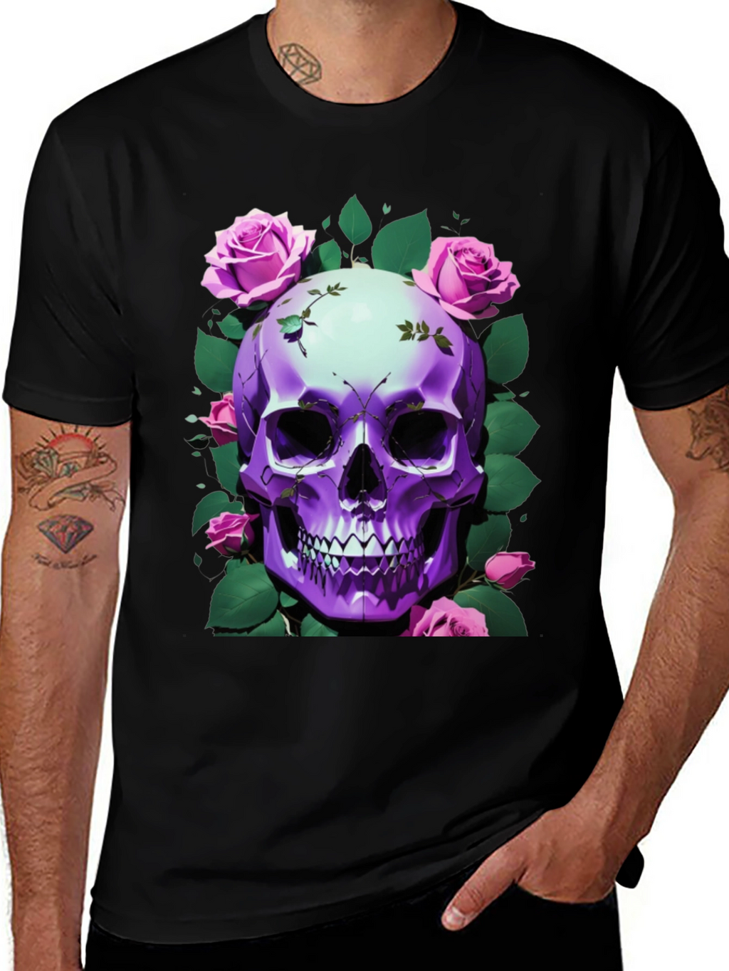 Skull and Roses Graphic Tee