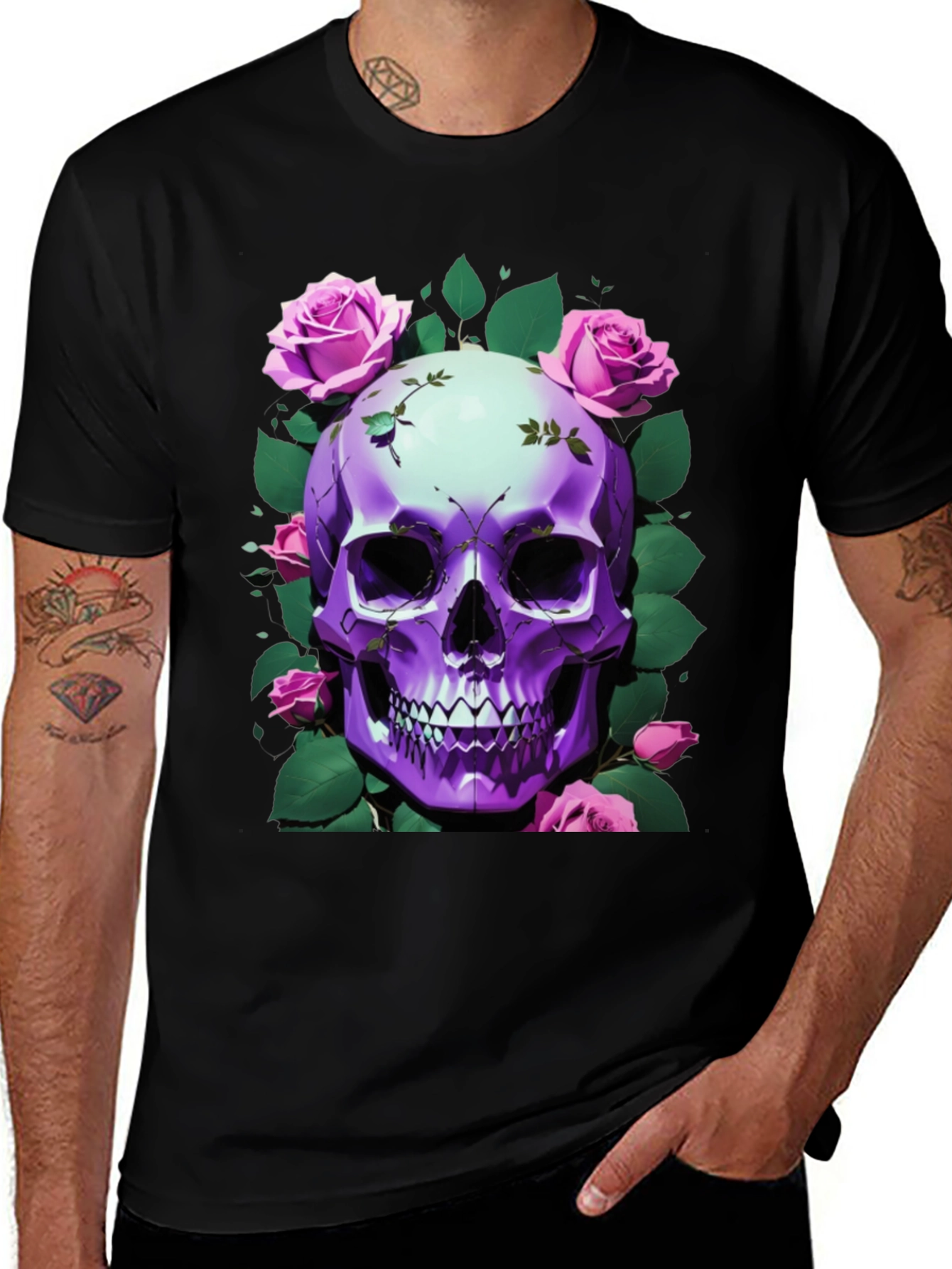 Skull and Roses Graphic Tee