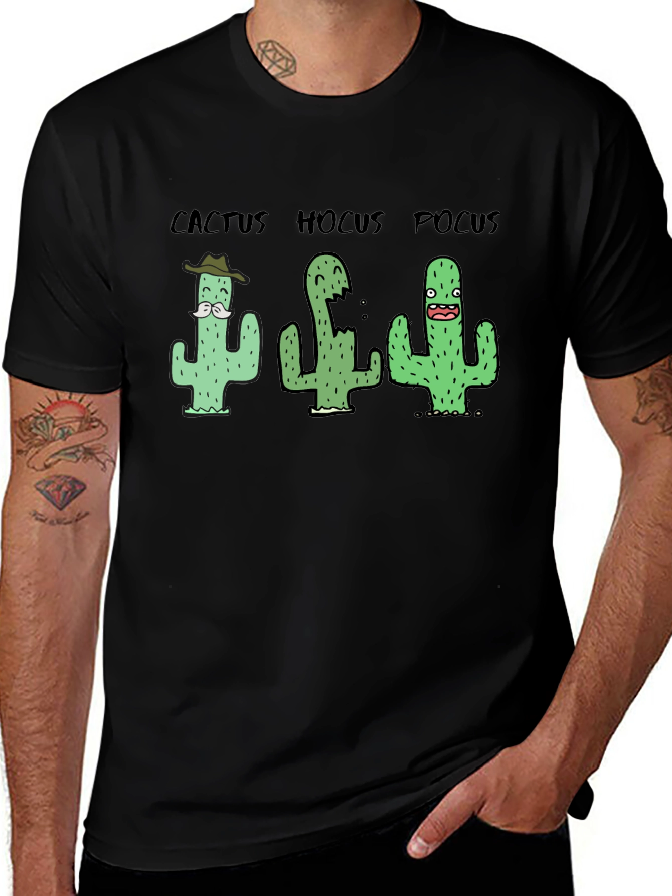 Cactus Hocus Pocus Black T-Shirt