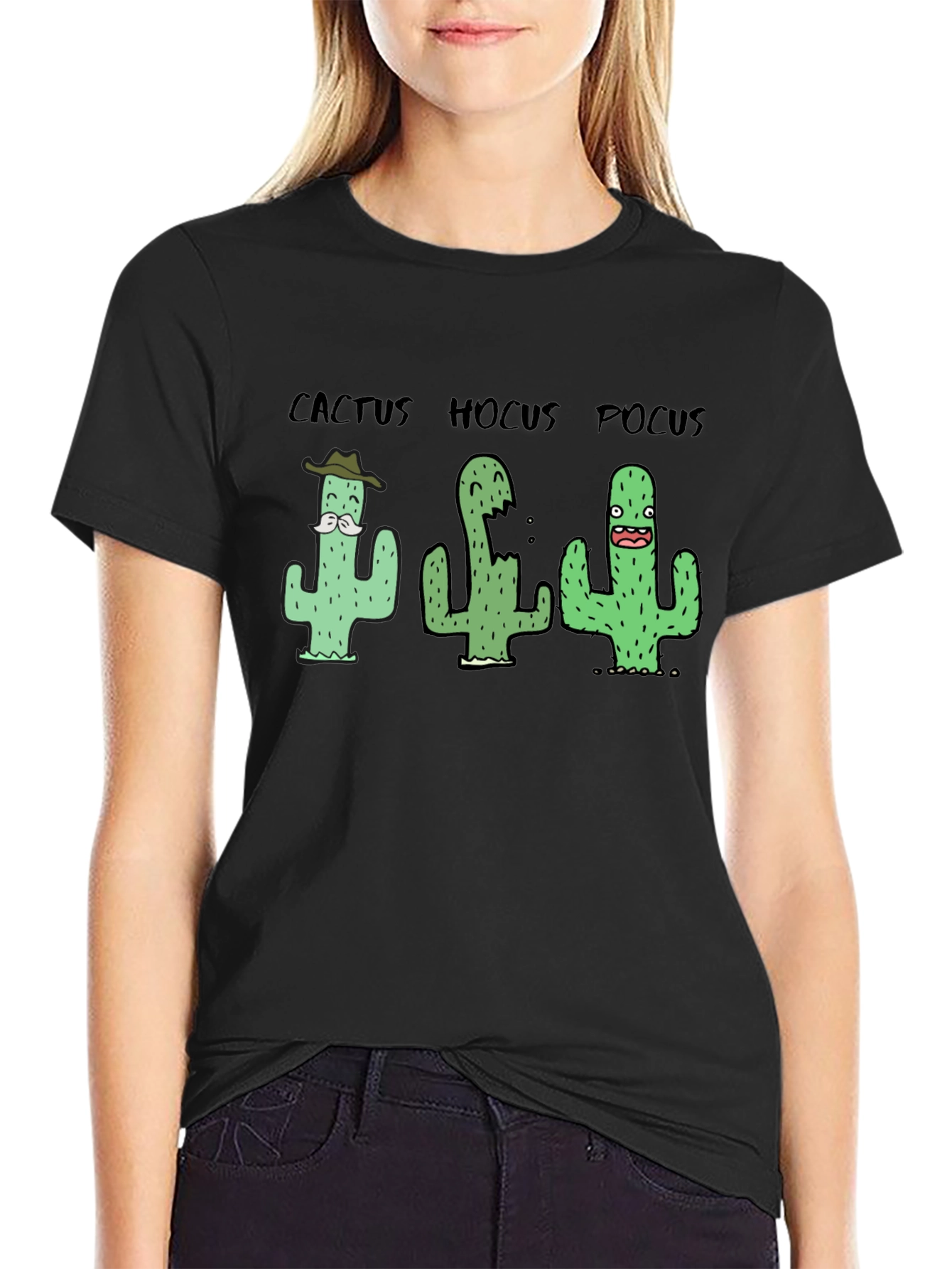 Cactus Hocus Pocus Black T-Shirt