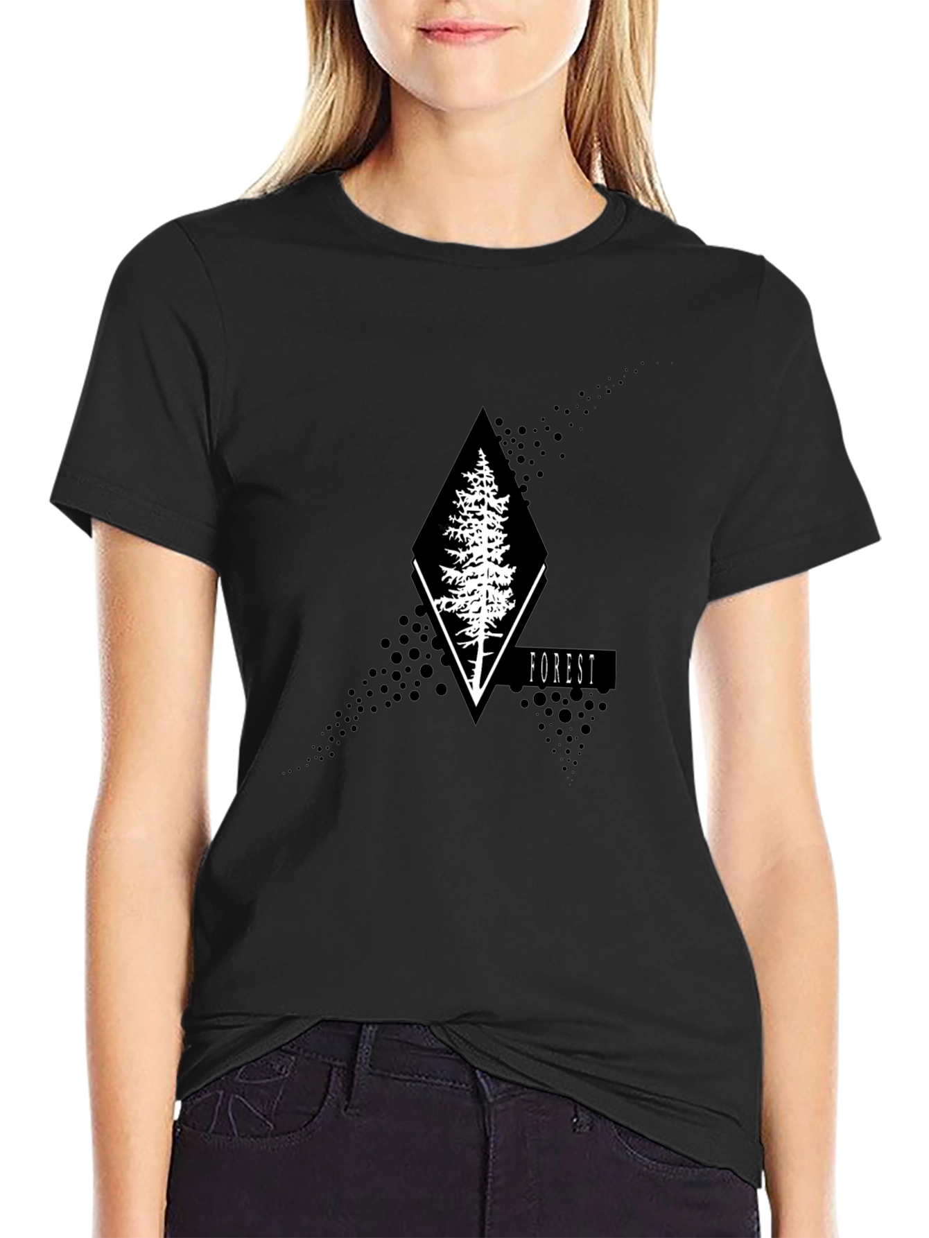 Nature Inspired Graphic Tee - Forest Design