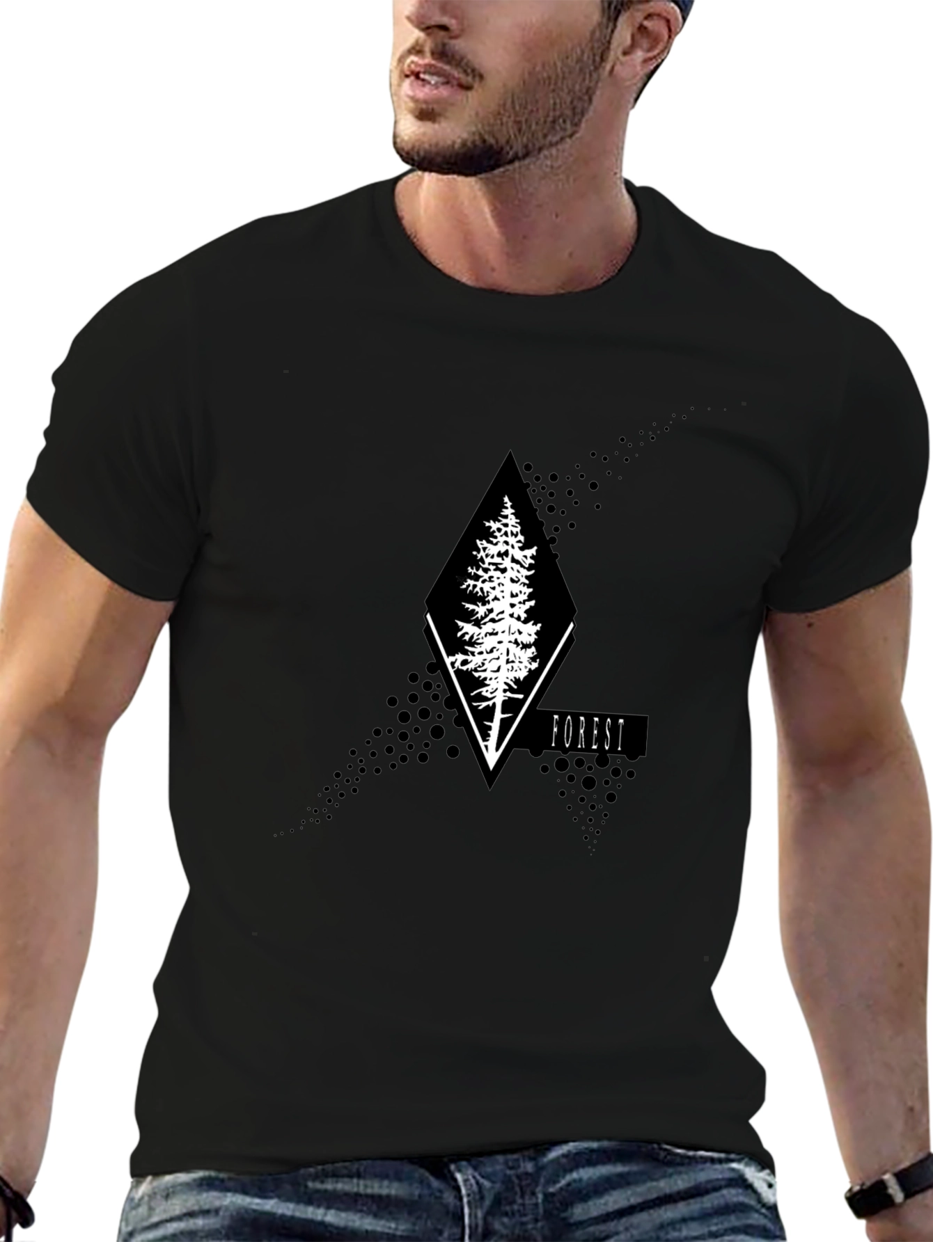 Nature Inspired Graphic Tee - Forest Design