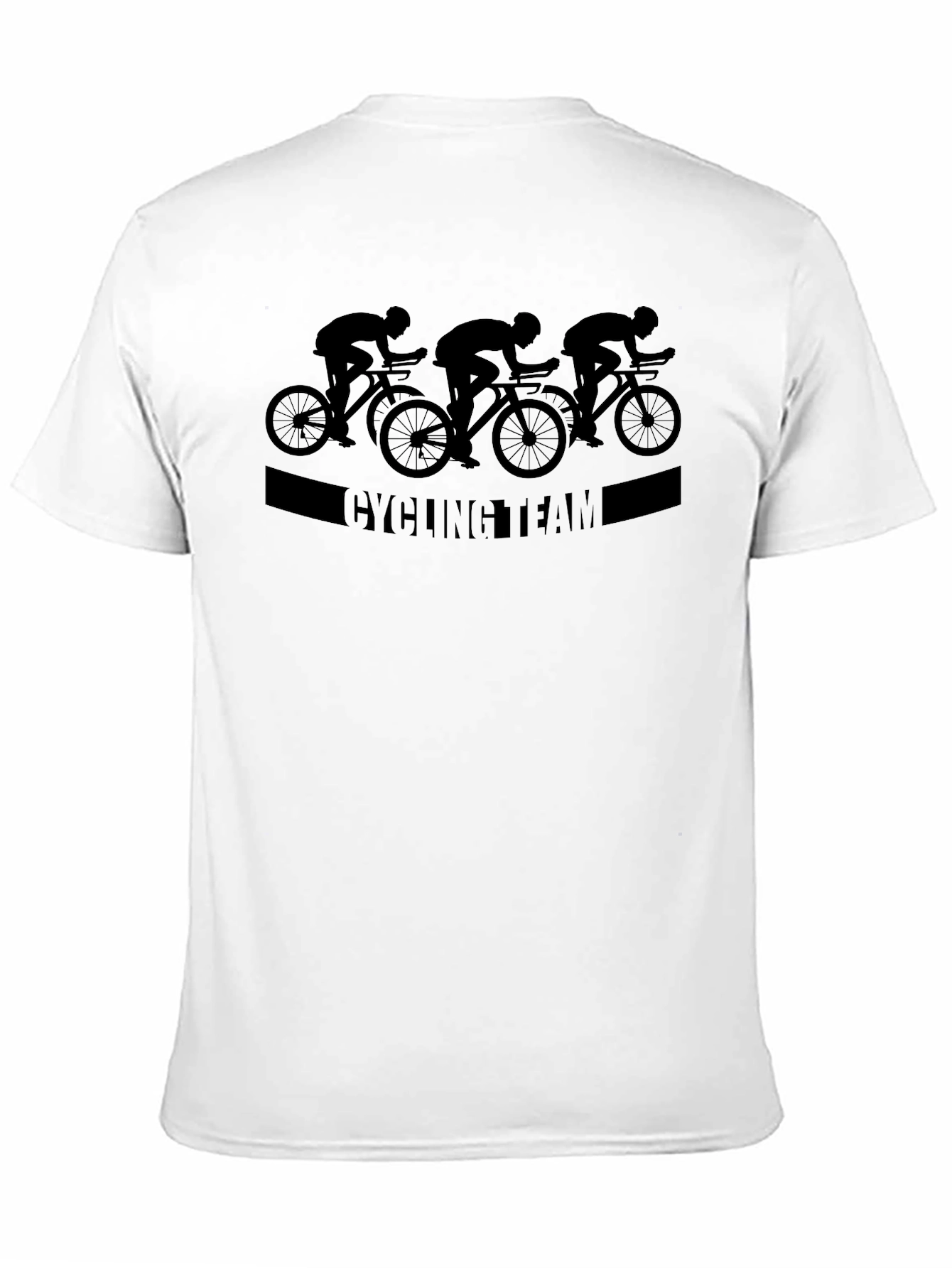 Cycling Team Graphic Tee - Black Cotton T-Shirt